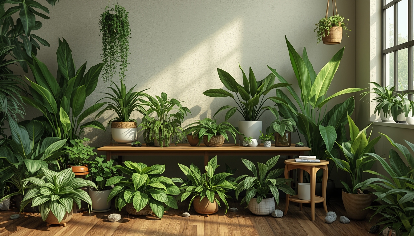 Indoor plant collection at Thalfyroaejroz